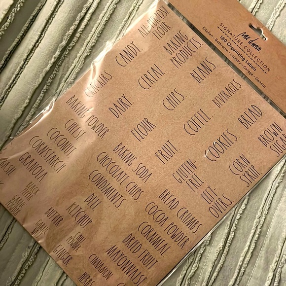 RAE DUNN 180 ORGANIZING LABELS FOR KITCHEN/BATHROOM/LAUNDRY - Picture 1 of 4